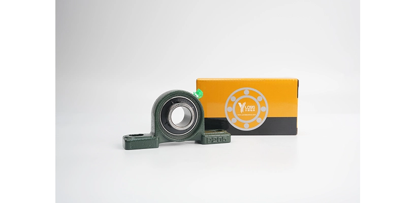 UCP series pillow block bearing with a two-bolt housing and set-screw locking insert